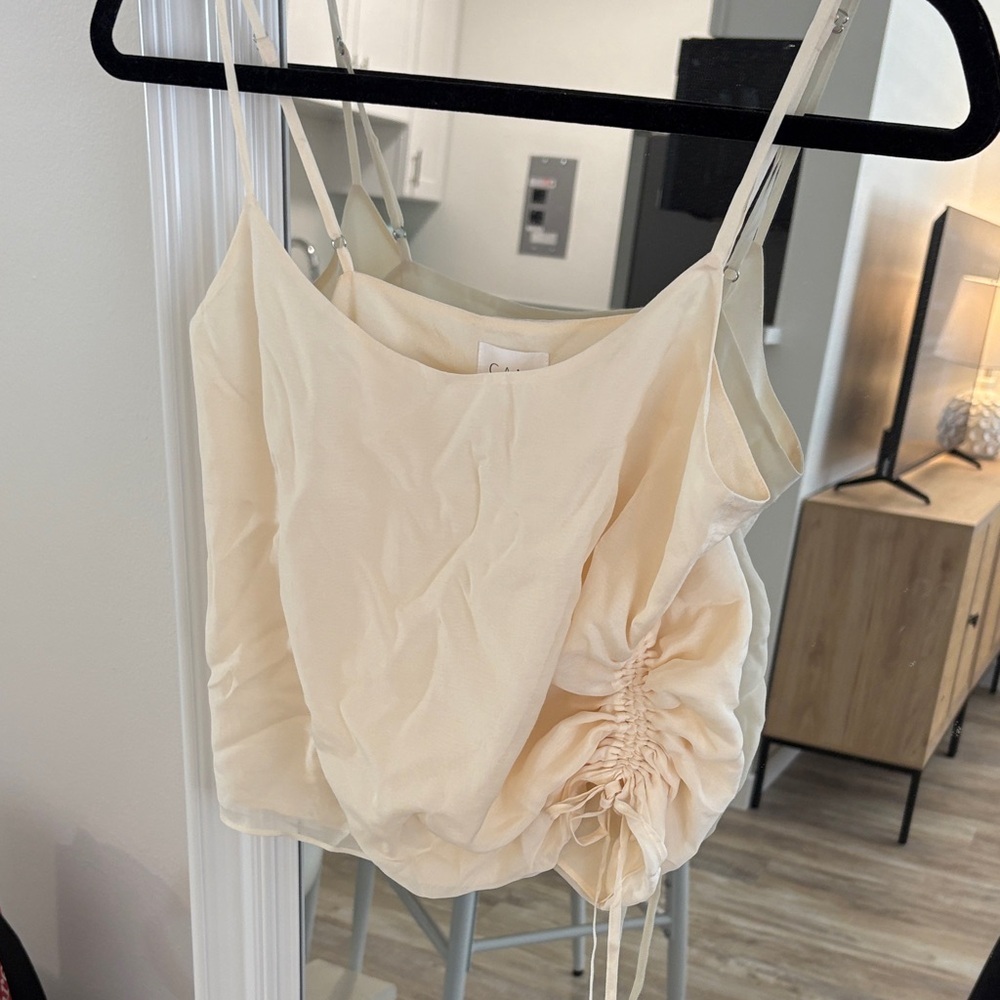 Cami NYC Ruched Side Cami Top in Cream